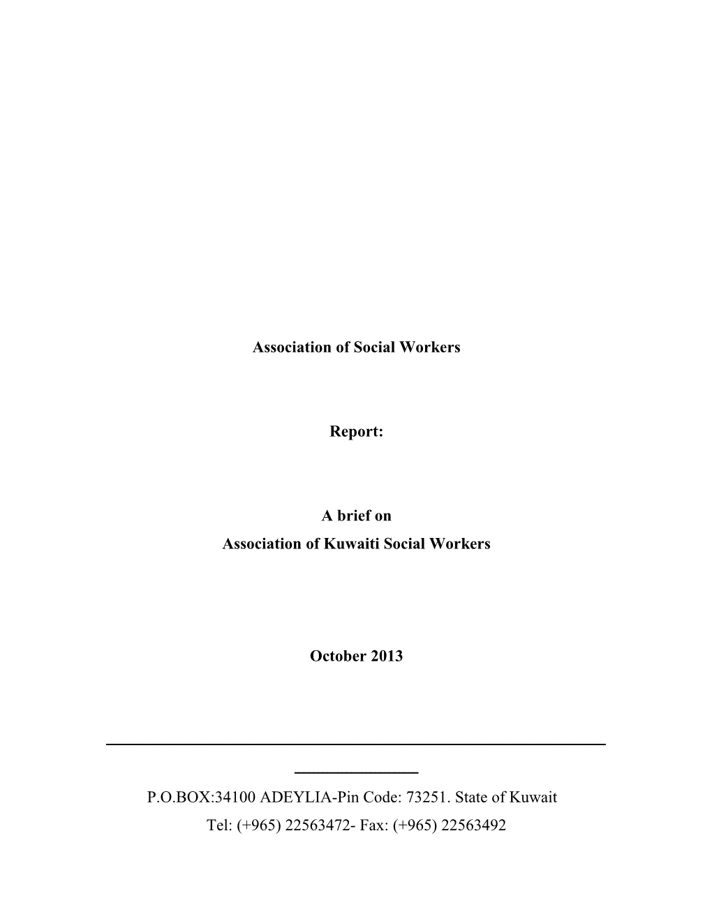 Association of Kuwaiti Social Workers
