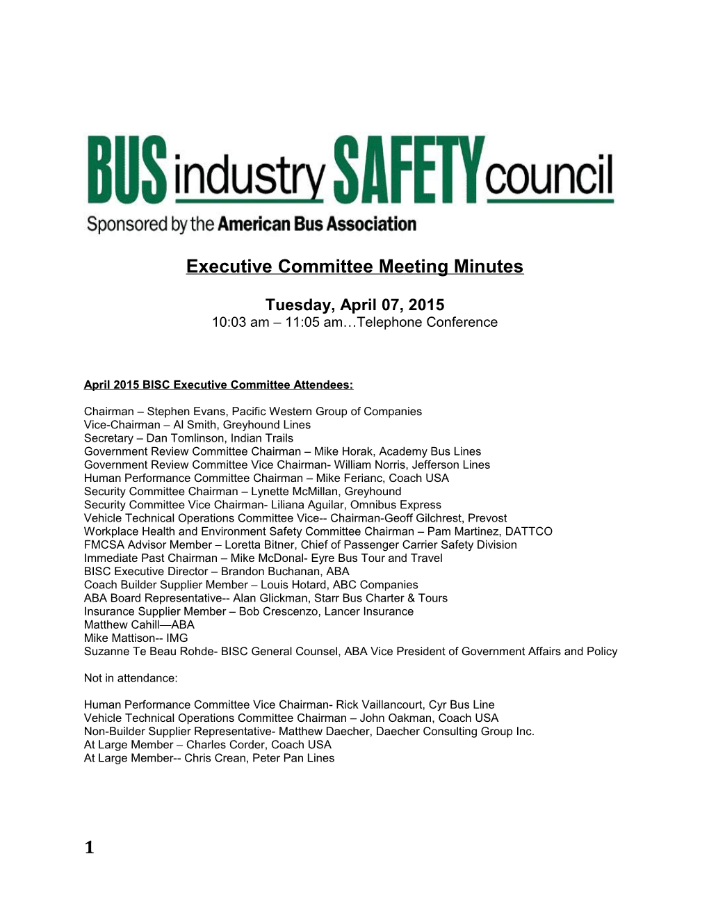 Bus Industry Safety Council