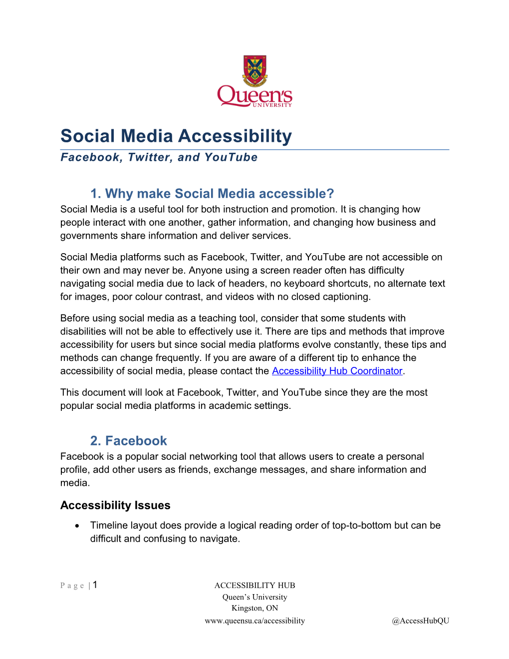 Social Media Accessibility