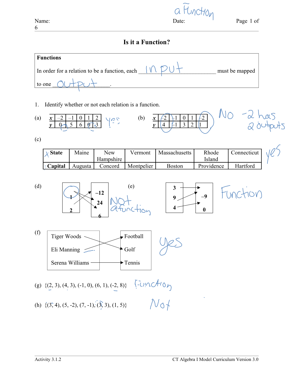 Name: Date: Page 1 of 6