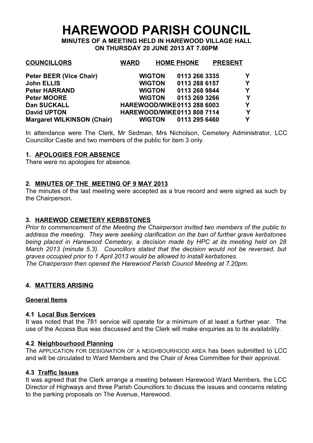 Harewood Parish Council