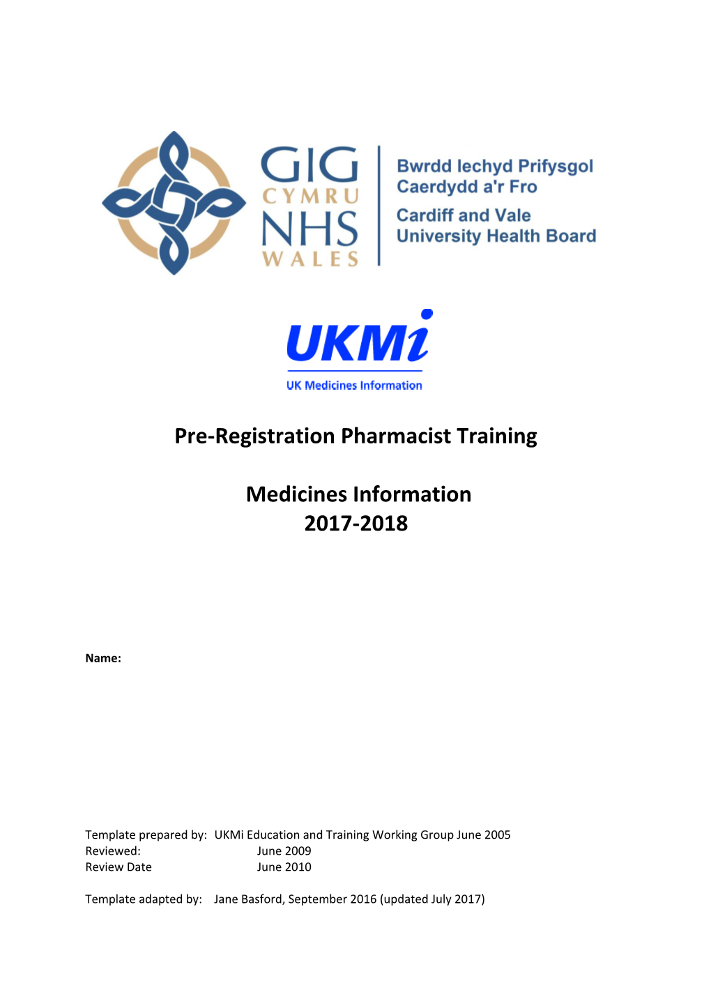 Pre-Registration Pharmacist Training