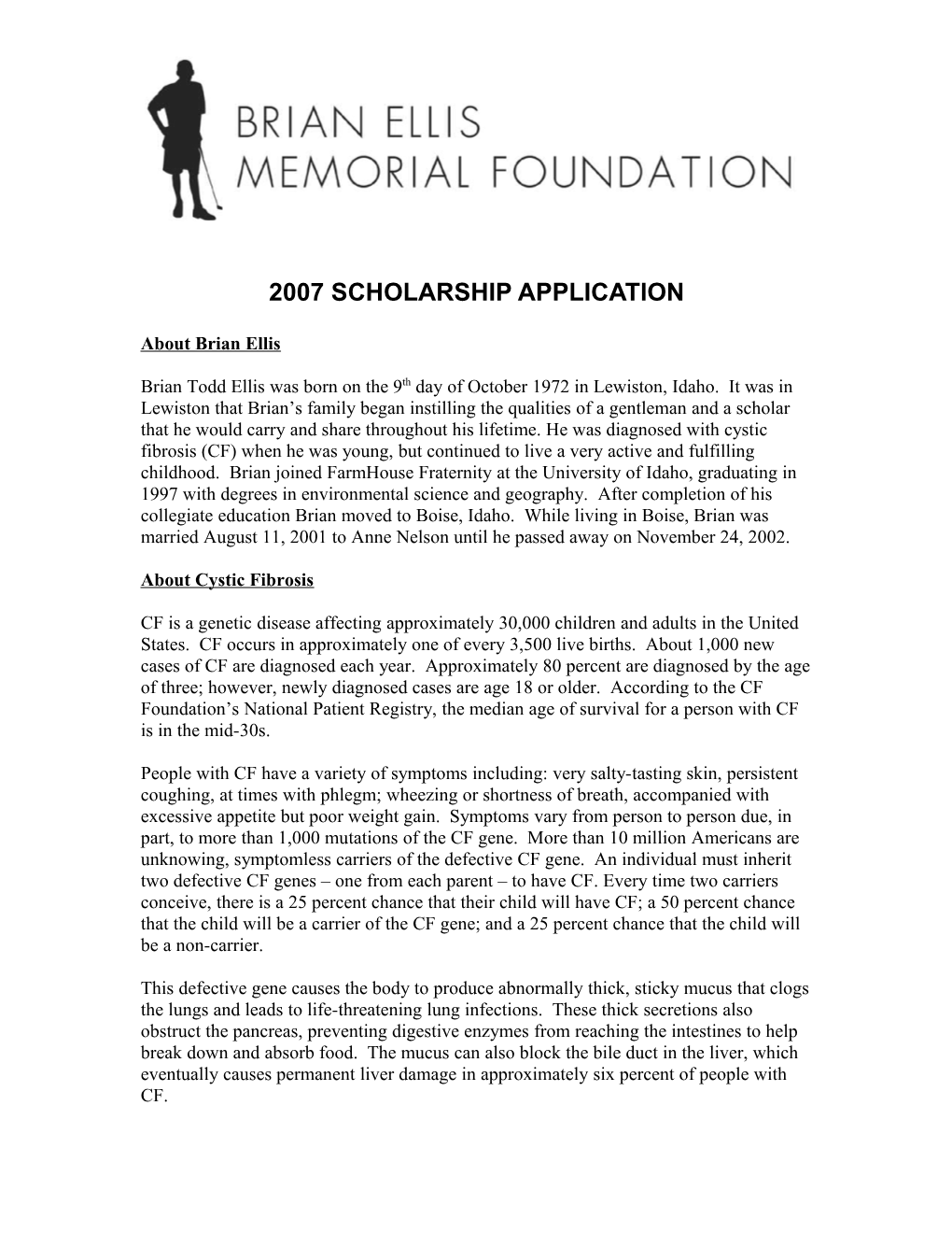 Brian Ellis Memorial Foundation
