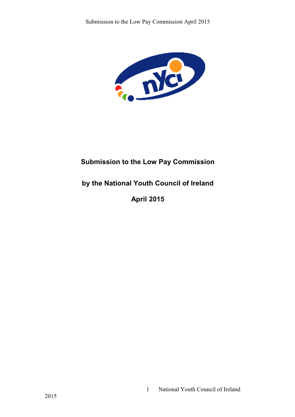 Submission to the Low Pay Commission