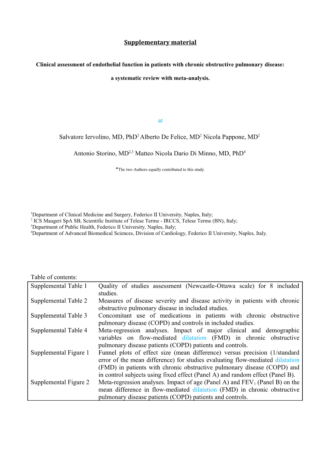 Clinical Assessment of Endothelial Function in Patients with Chronic Obstructive Pulmonary