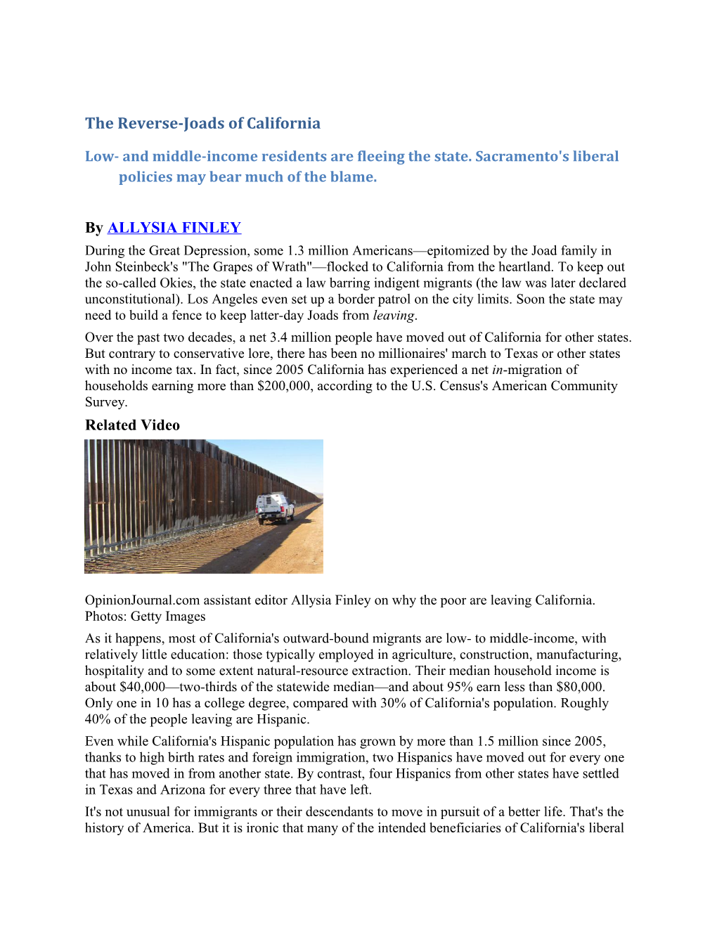 The Reverse-Joads of California