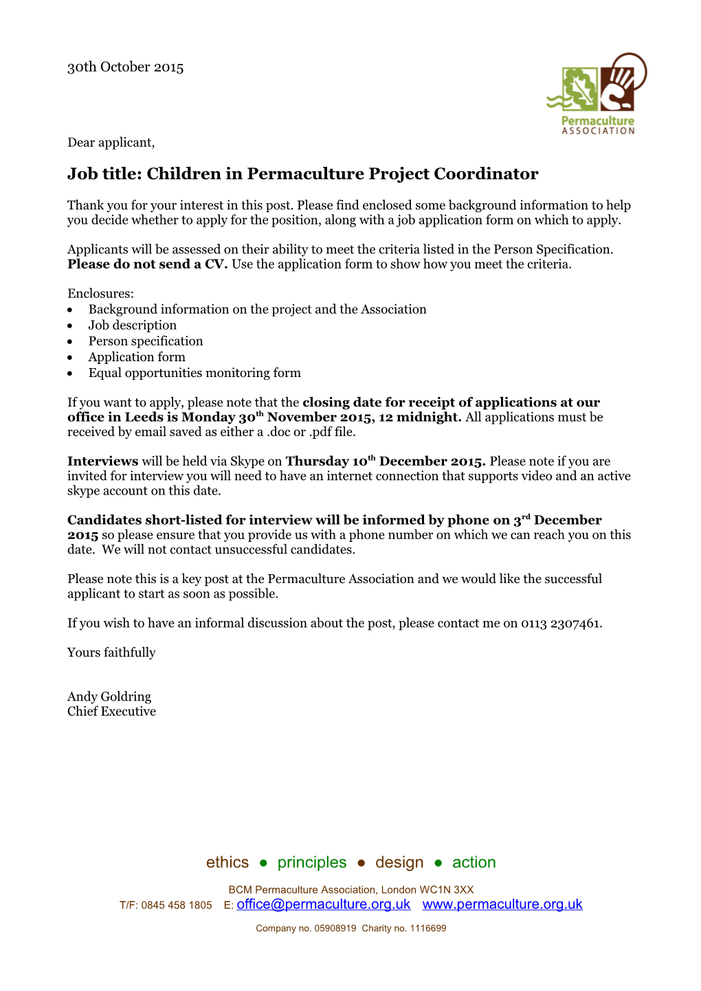 Job Title: Children in Permaculture Project Coordinator