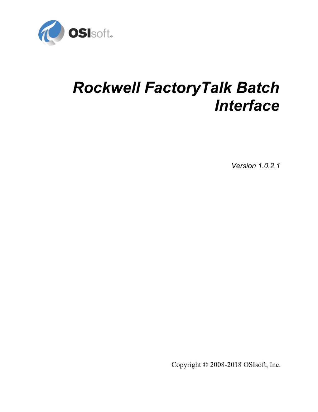 Rockwell Factorytalk Batch Interface
