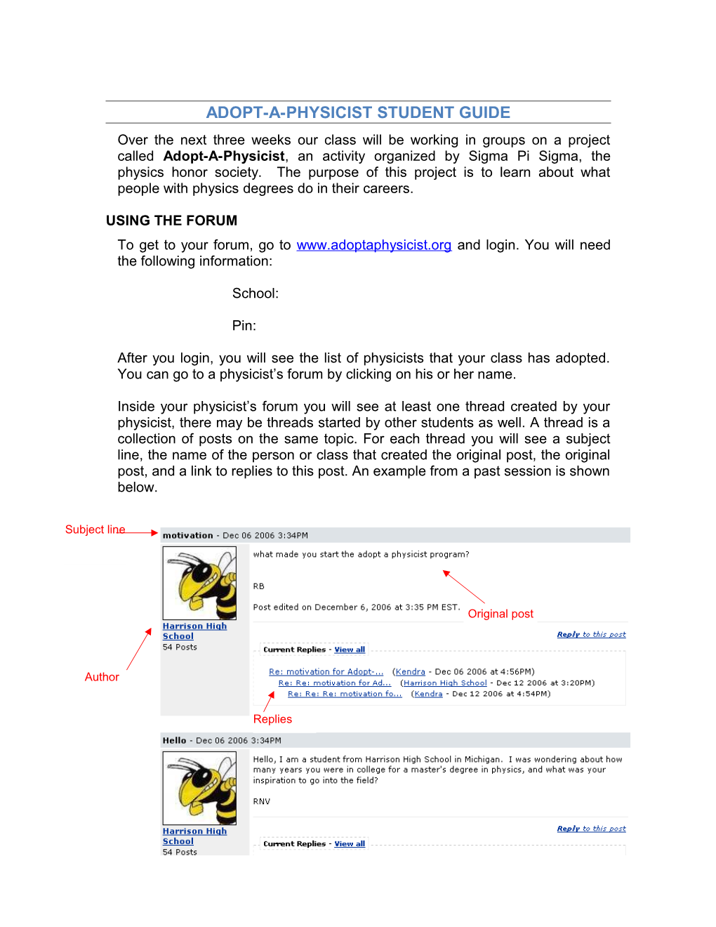 Adopt-A-Physicist Student Guide