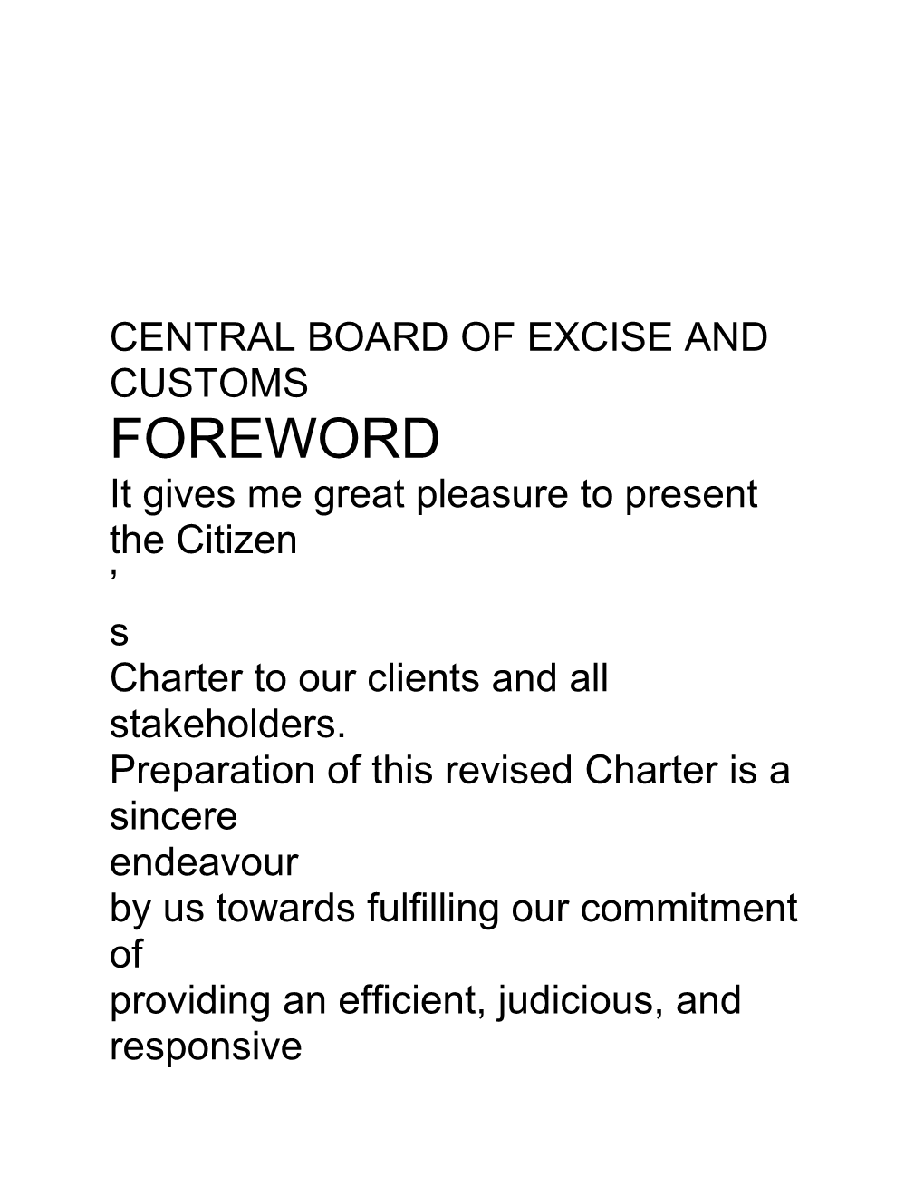 Central Board of Excise and Customs