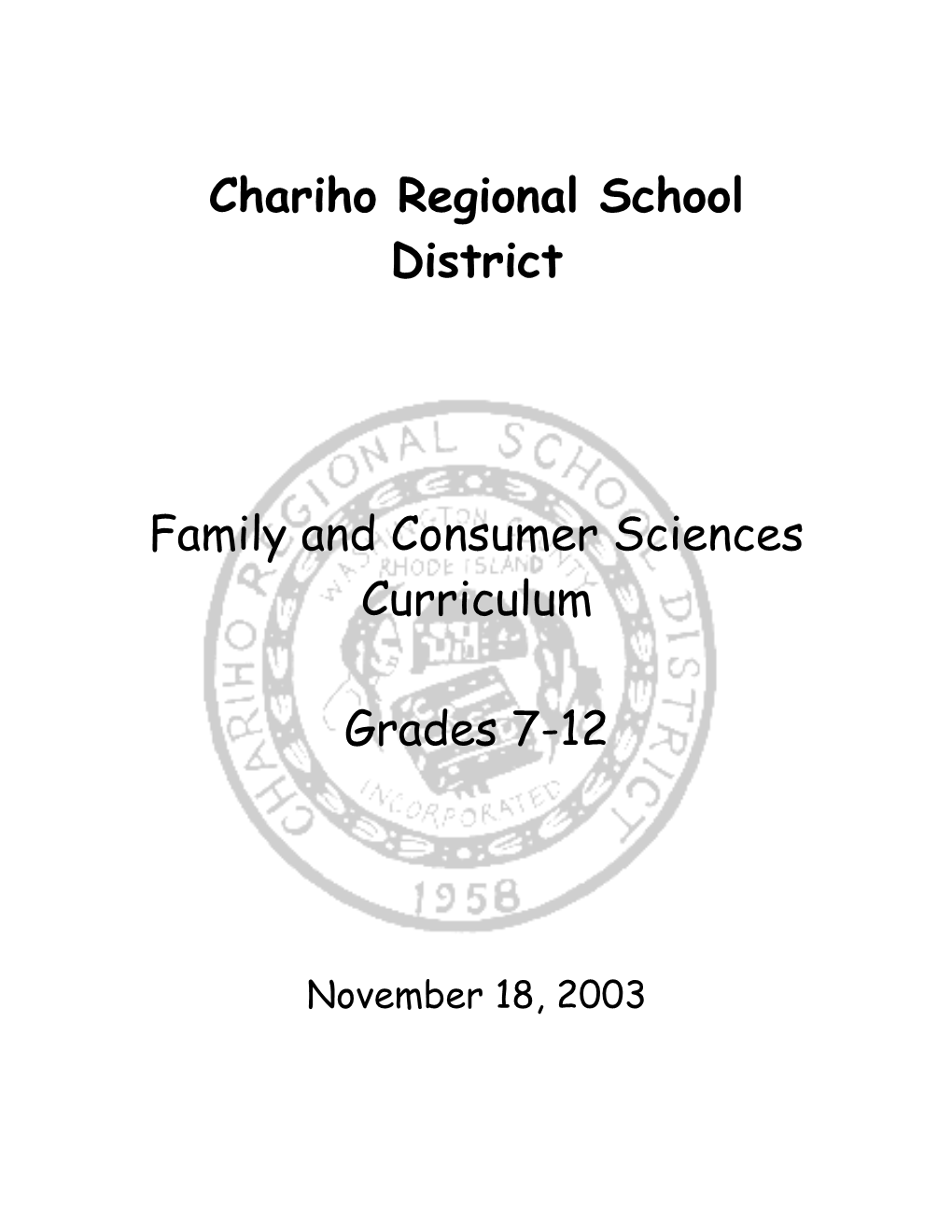 Charihoregionalschool District