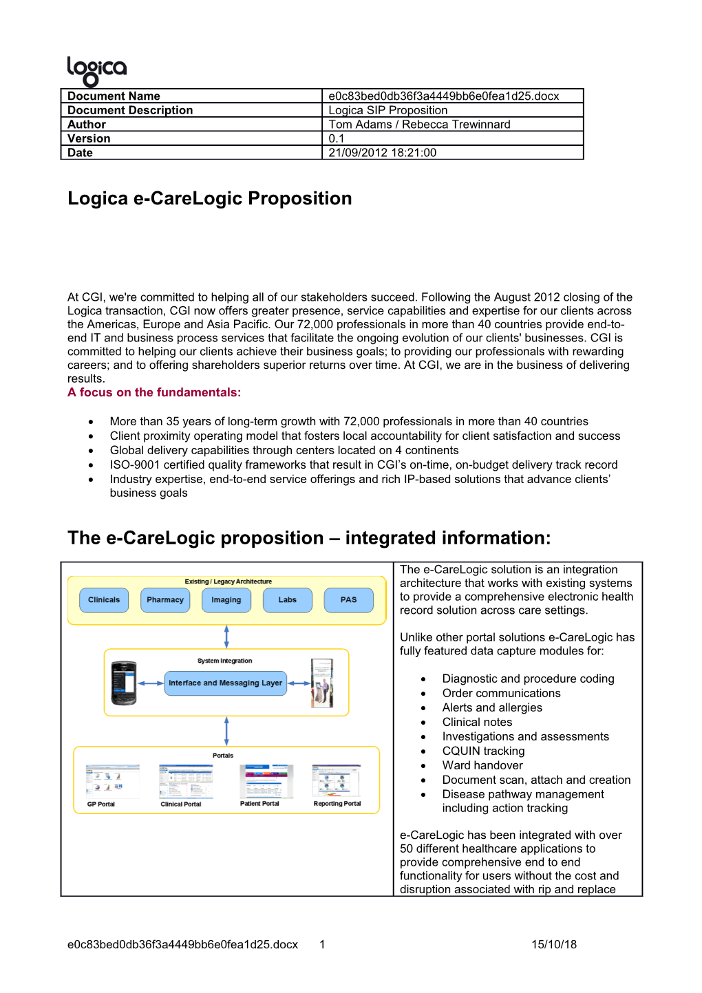 Logica E-Carelogic Proposition