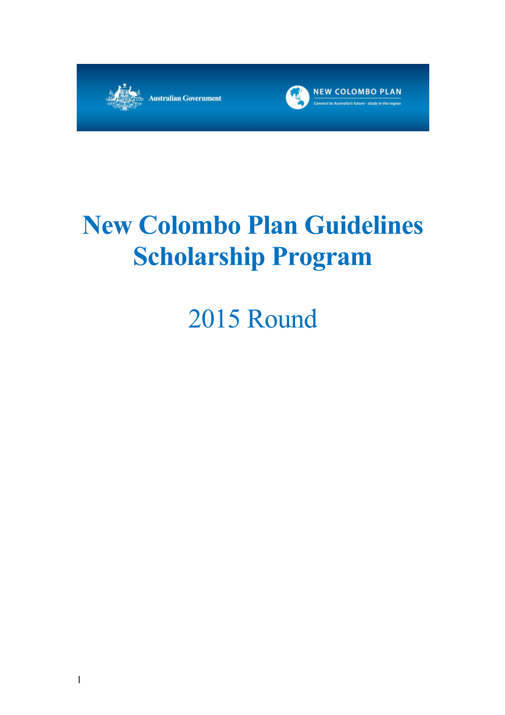 New Colombo Plan Guidelines Scholarship Program