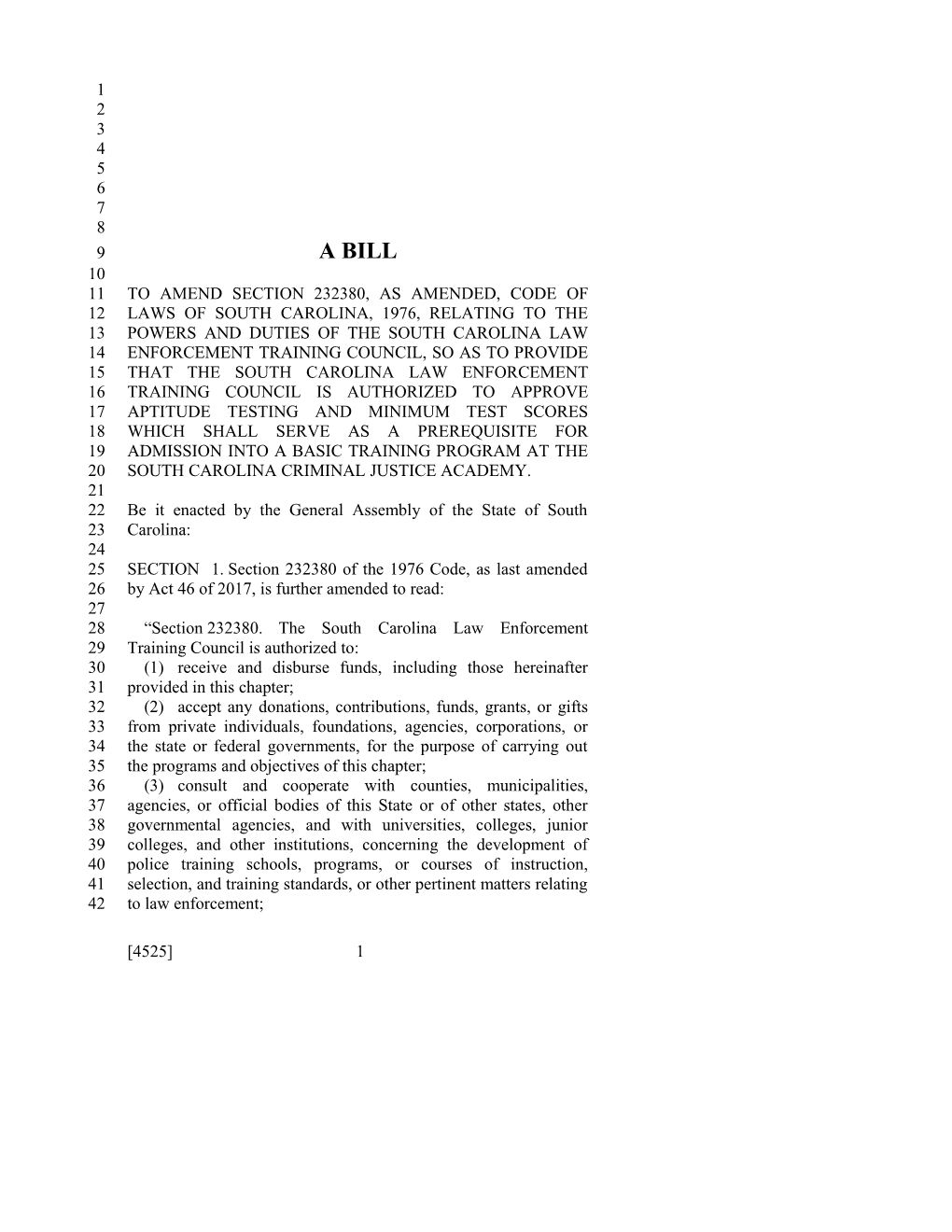 2017-2018 Bill 4525 Text of Previous Version (Dec. 13, 2017) - South Carolina Legislature Online