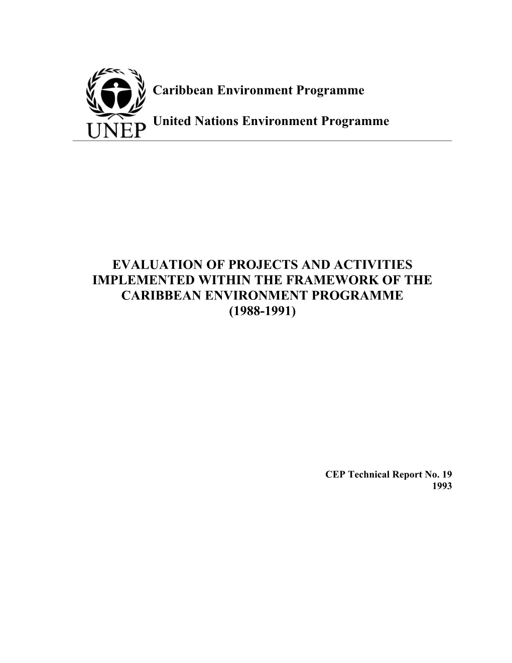 CEP Technical Report No - 19