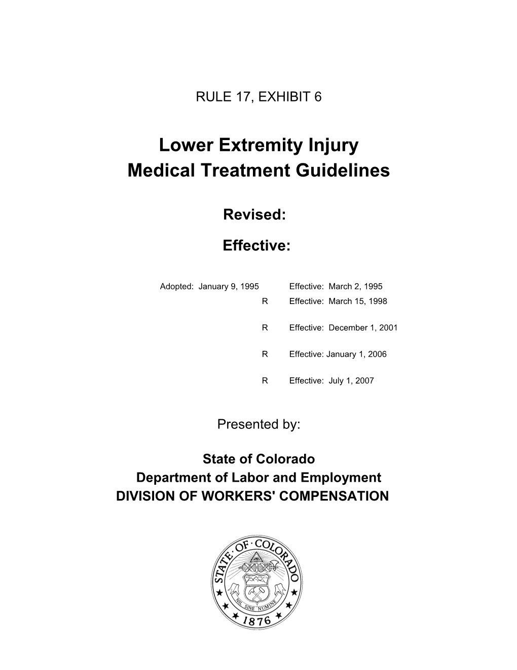 Lower Extremity Injury