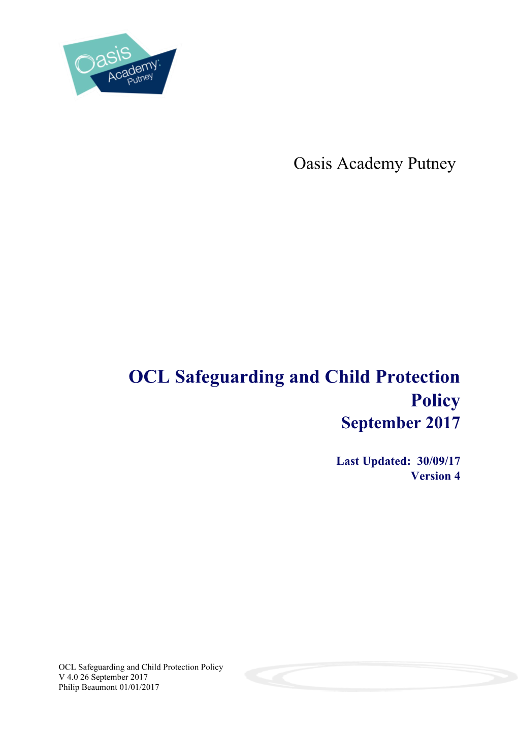 OCL Safeguarding and Child Protection Policy