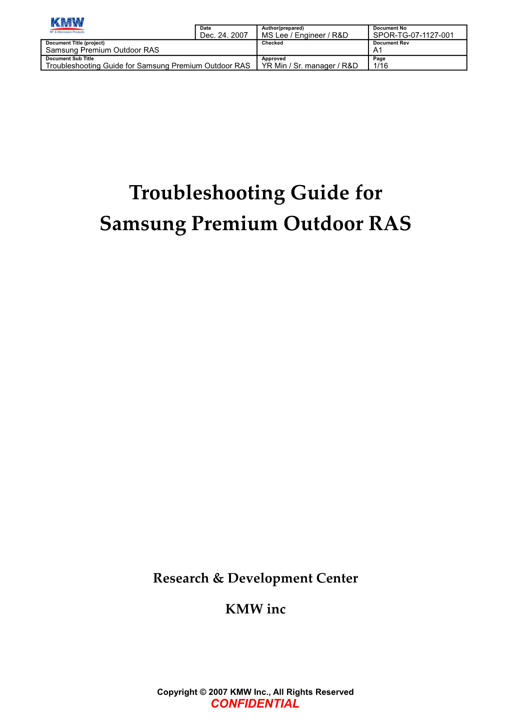 Troubleshooting Guidefor
