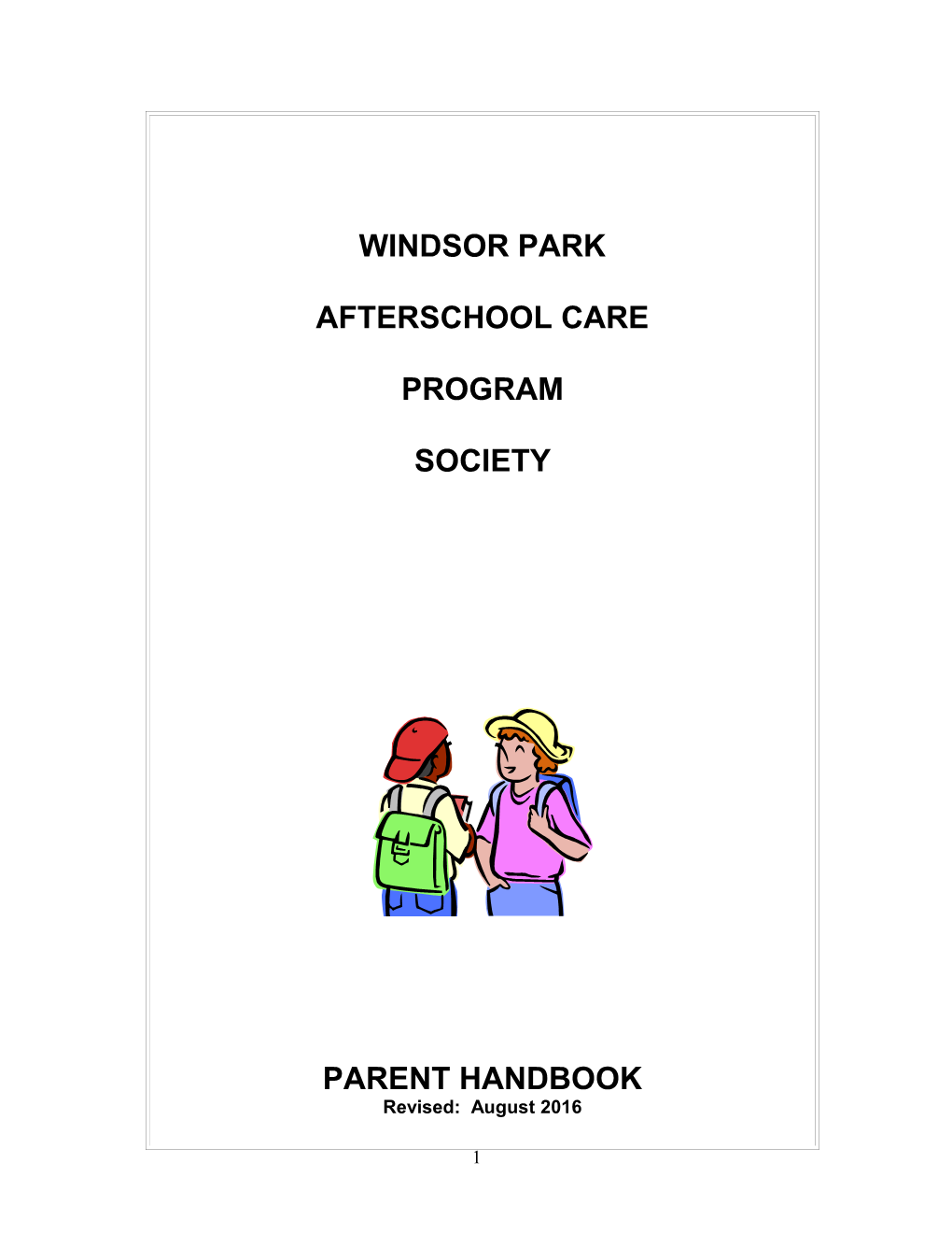 Windsor Park After School Care Program Society