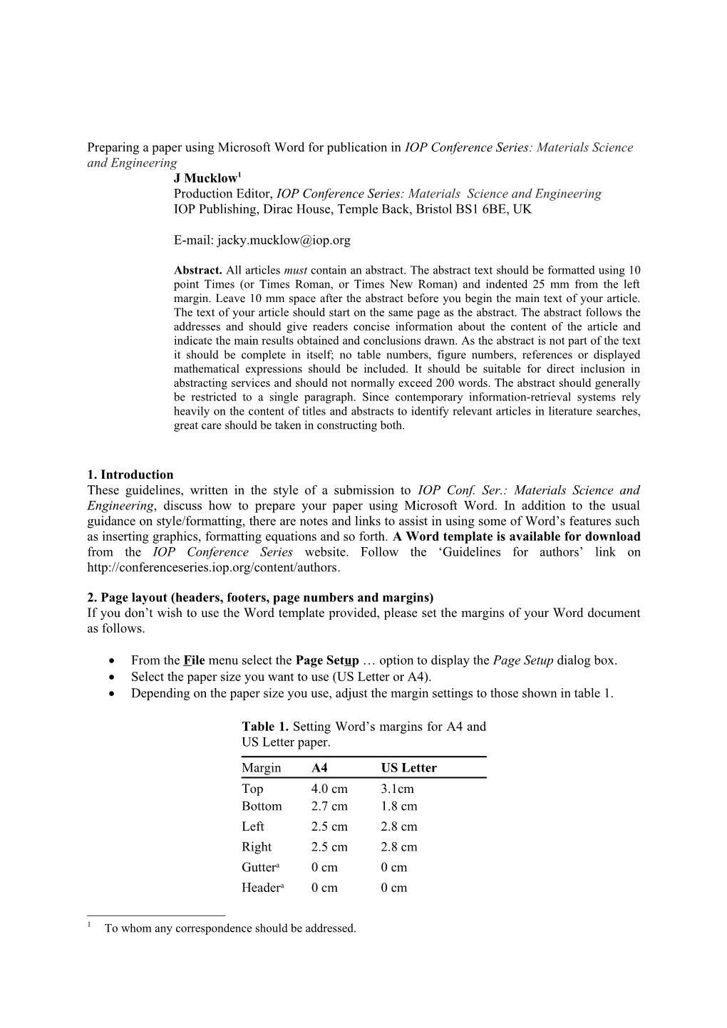 Conferenceseries.Iop.Org Materials Science and Engineering Open Access Proceedings IOP