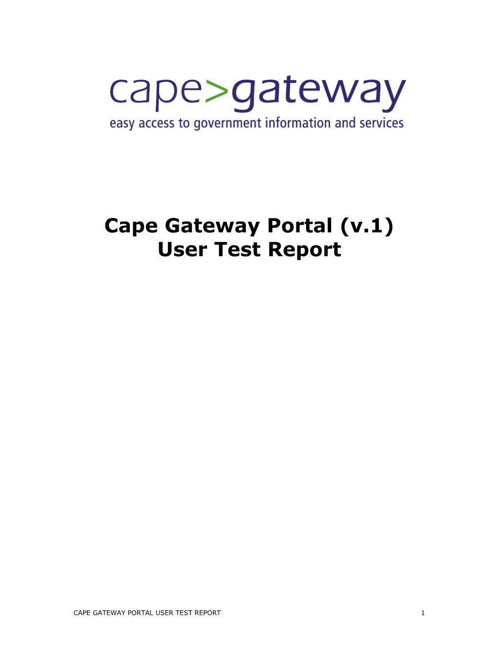 Cape Gateway Development Project Phase 2 Business Plan