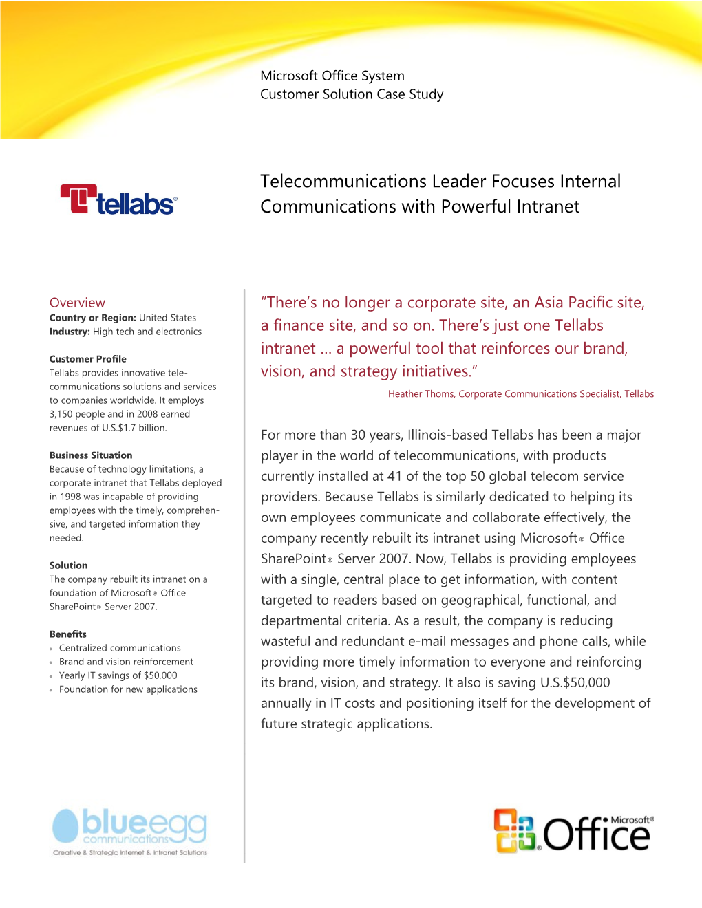 Telecommunications Leader Focuses Internal Communications with Powerful Intranet