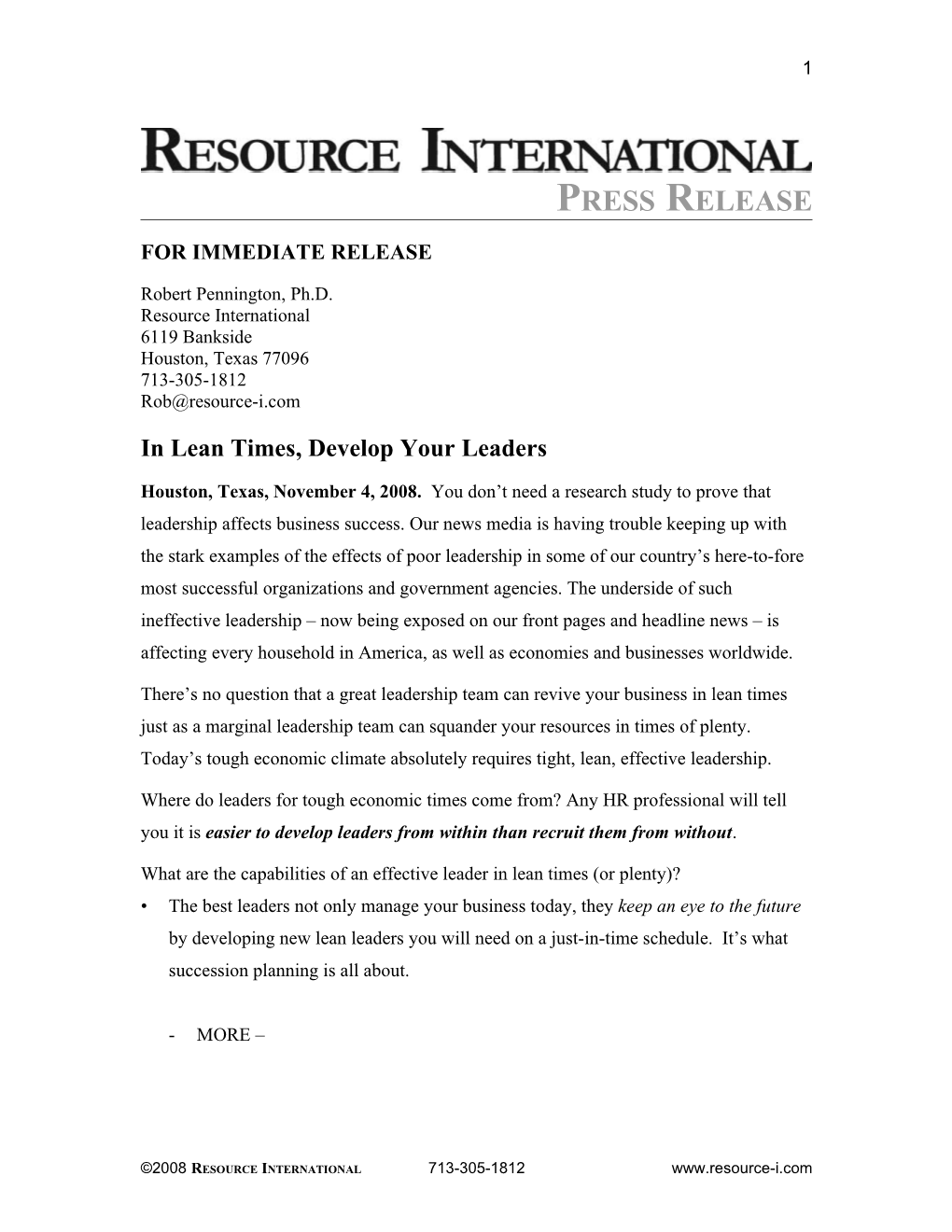 Resource International (Logo)