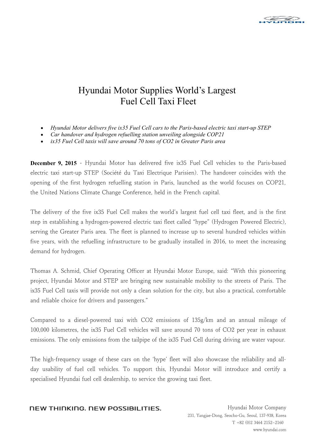 Hyundai Motor Supplies World S Largest