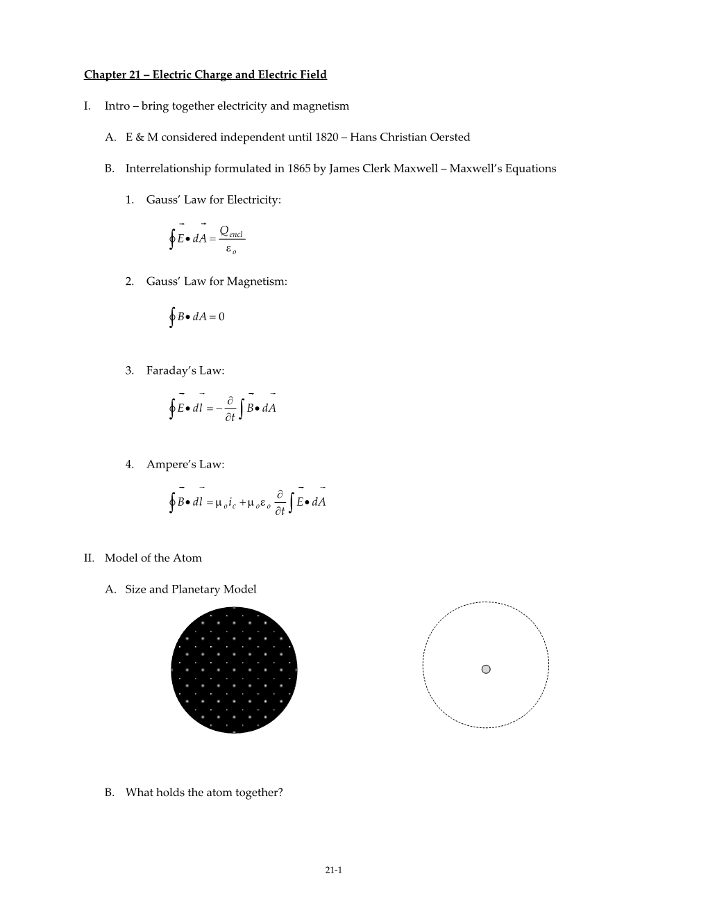 Chapter 21 Electric Charge and Electric Field