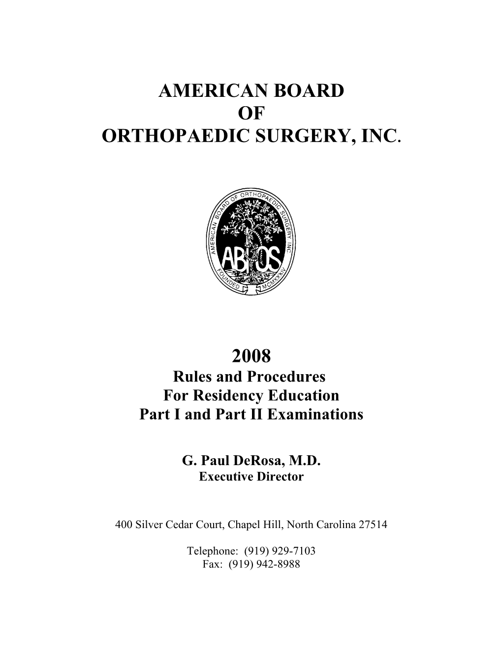 Orthopaedic Surgery, Inc