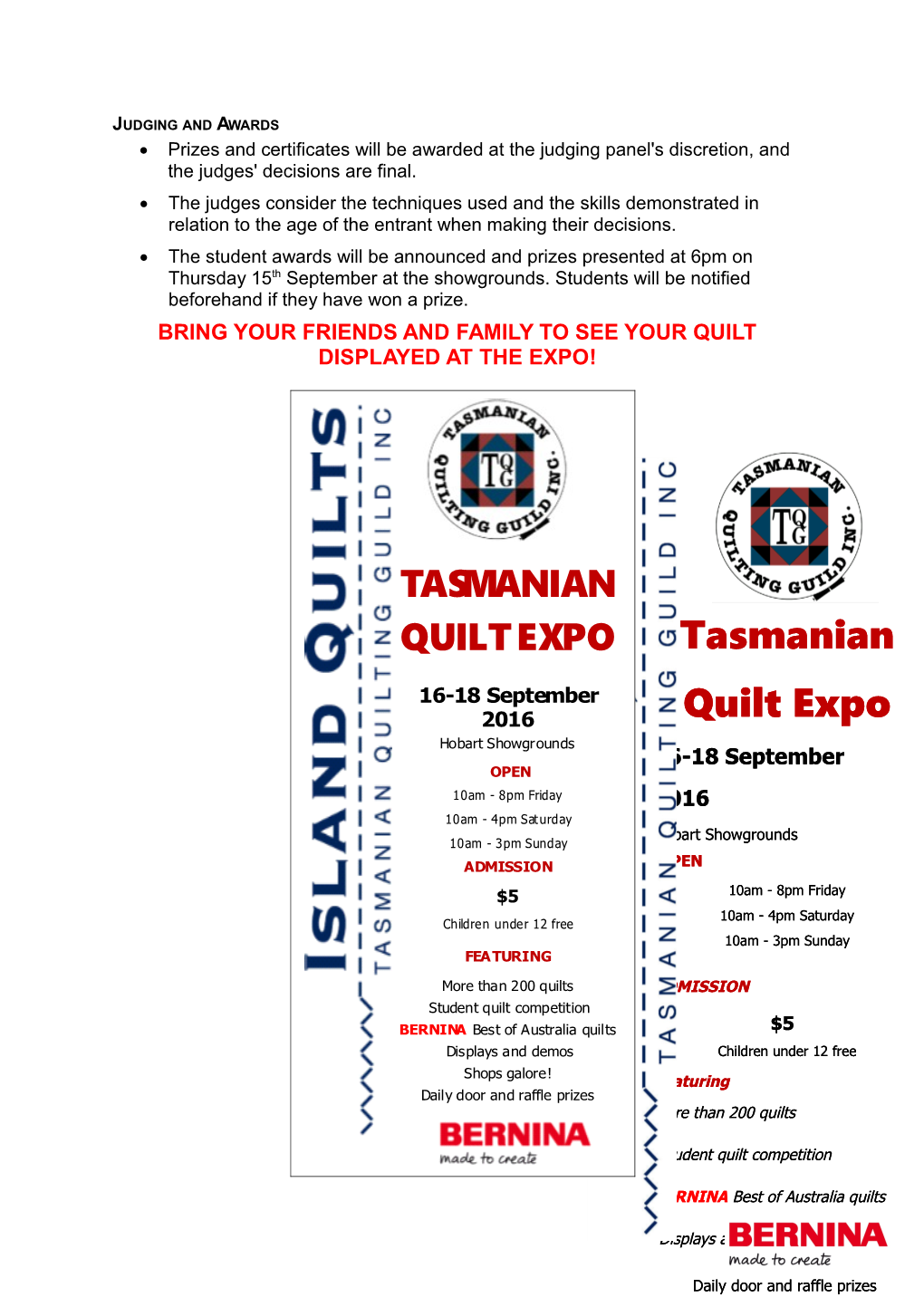 Tasmanian Quilt Expo
