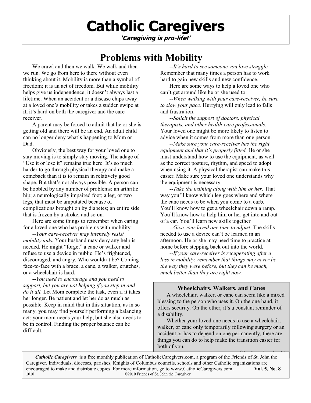 Problems with Mobility