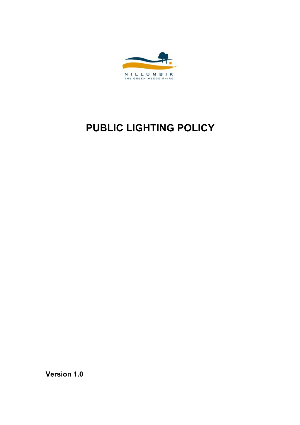 Public Lighting Policy (Revised 2010)