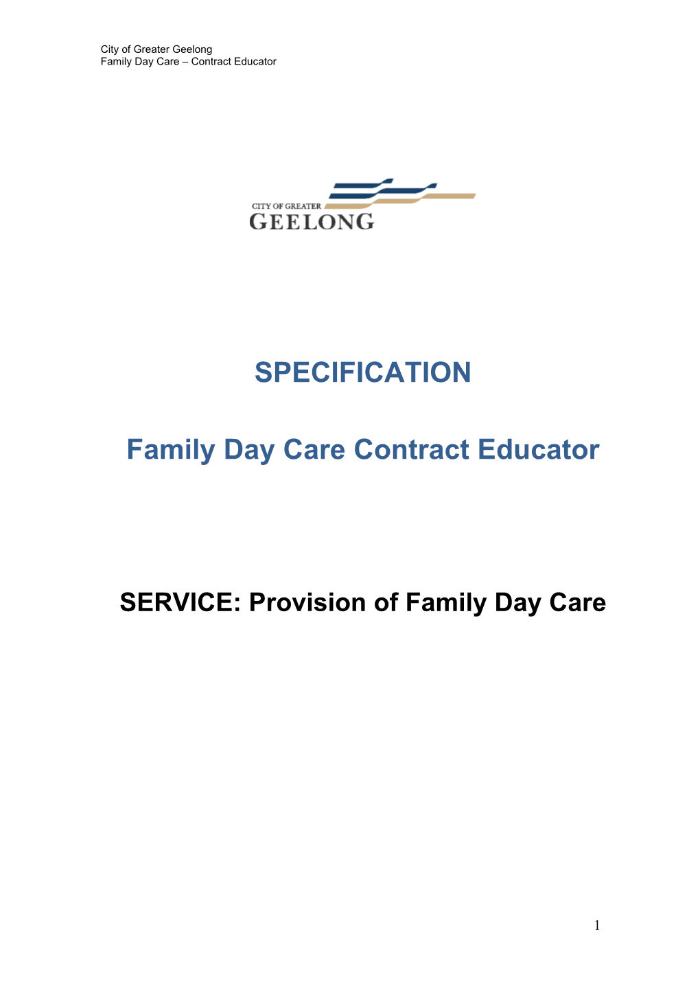 Family Day Care Contract Educator