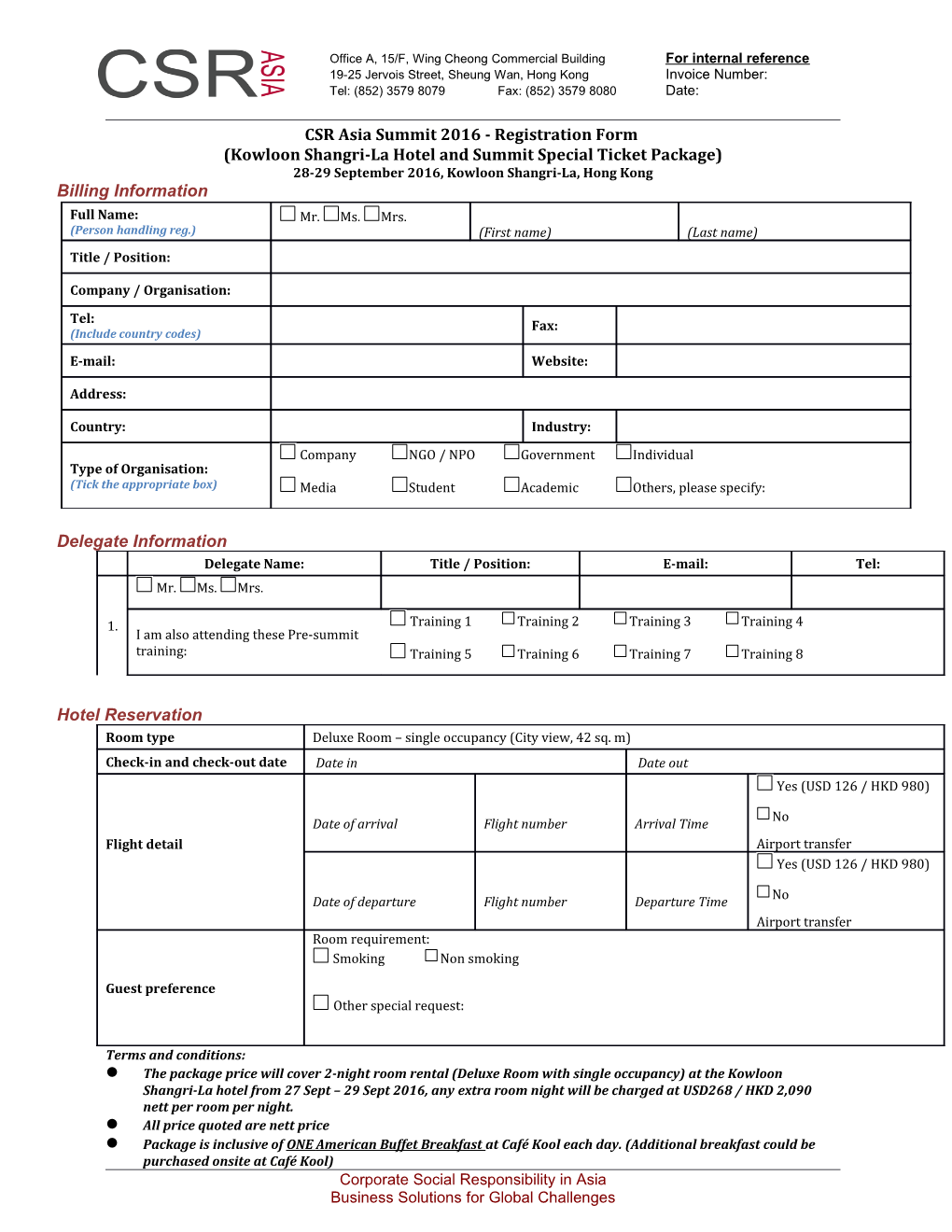 19-25 Jervois Street, Sheung Wan, Hong Konginvoice Number