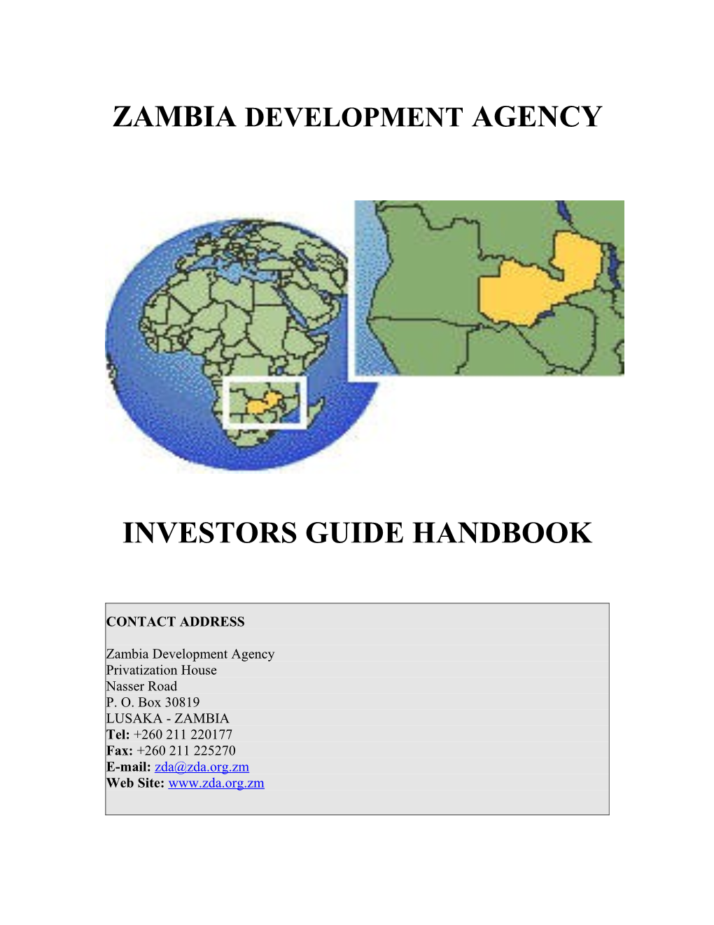 Zambia Development Agency