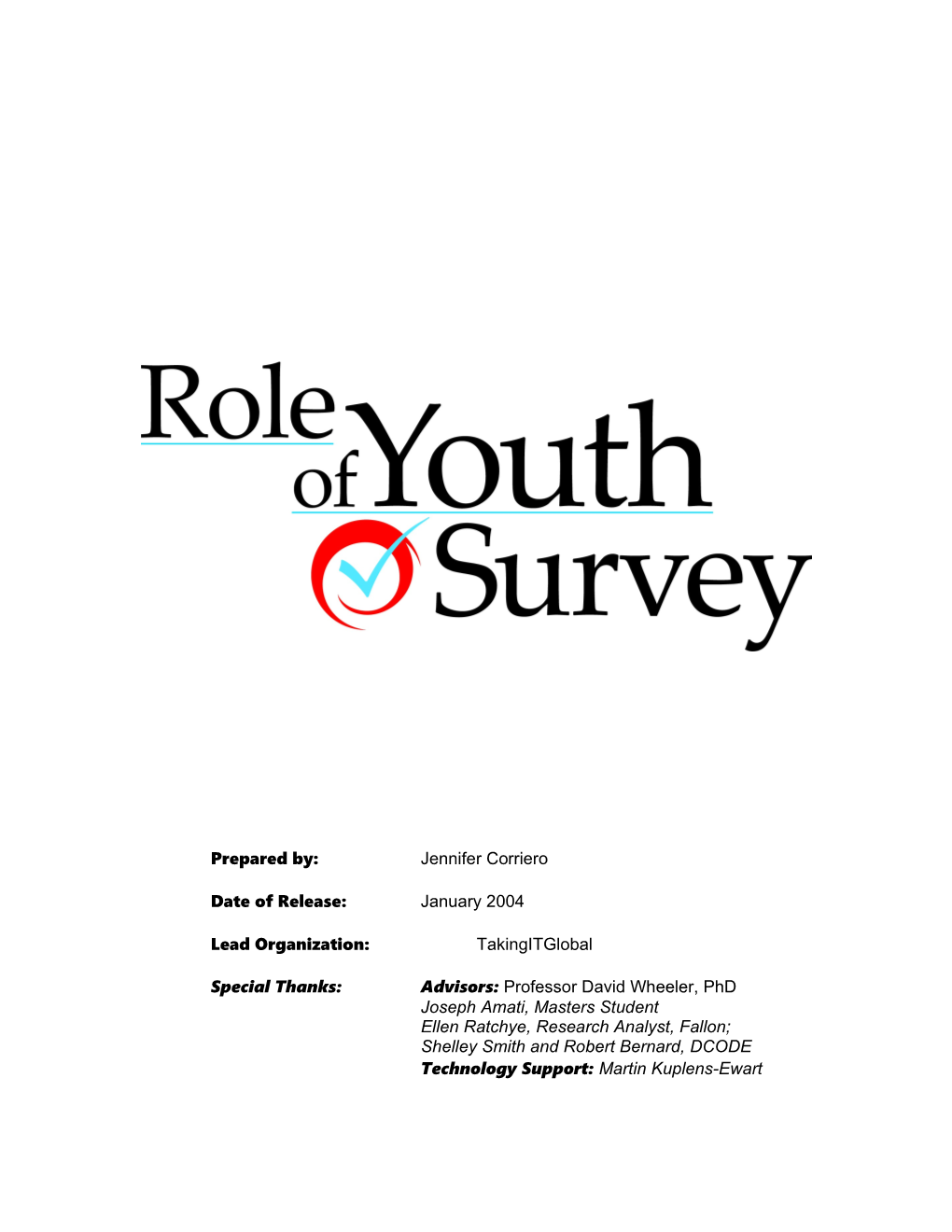 Role of Youth Survey