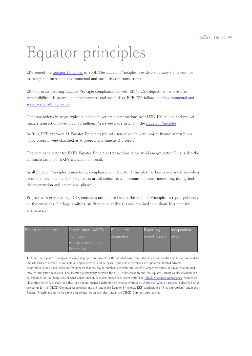 Equator Principles Til Ekf.Dk