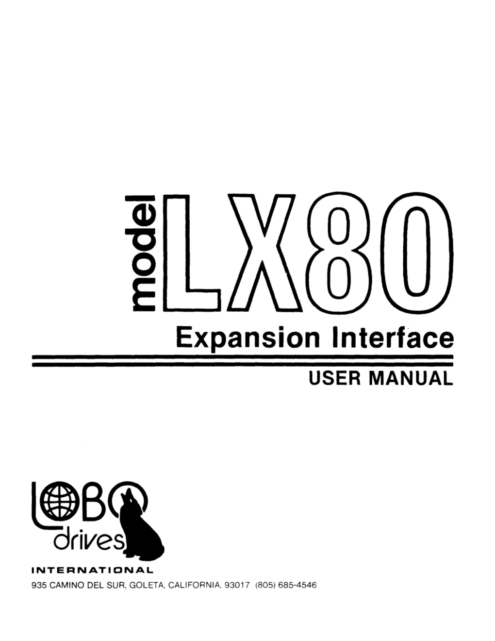 LOBO Drives Model LX80 Expansion Interface