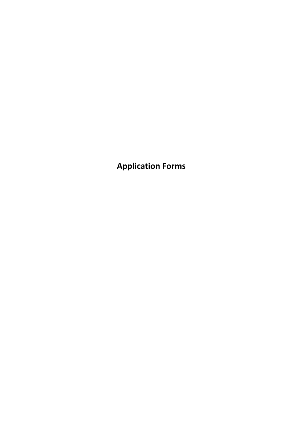 Application Forms