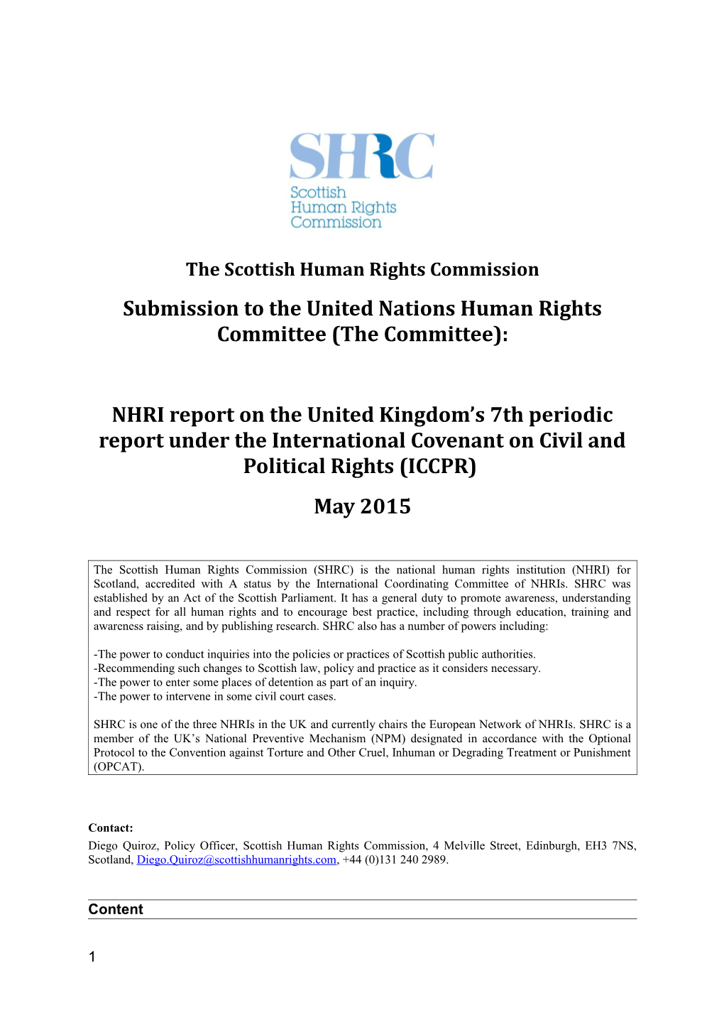 The Scottish Human Rights Commission
