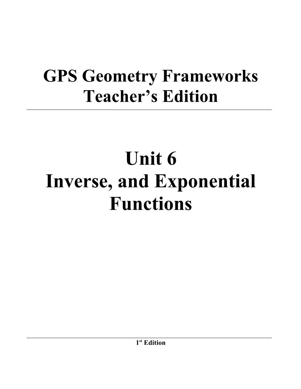 Mathematics II Unit 5