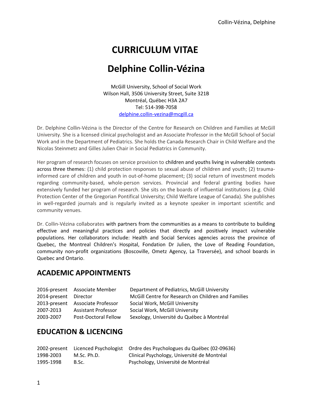Collin-Vézina, Delphine