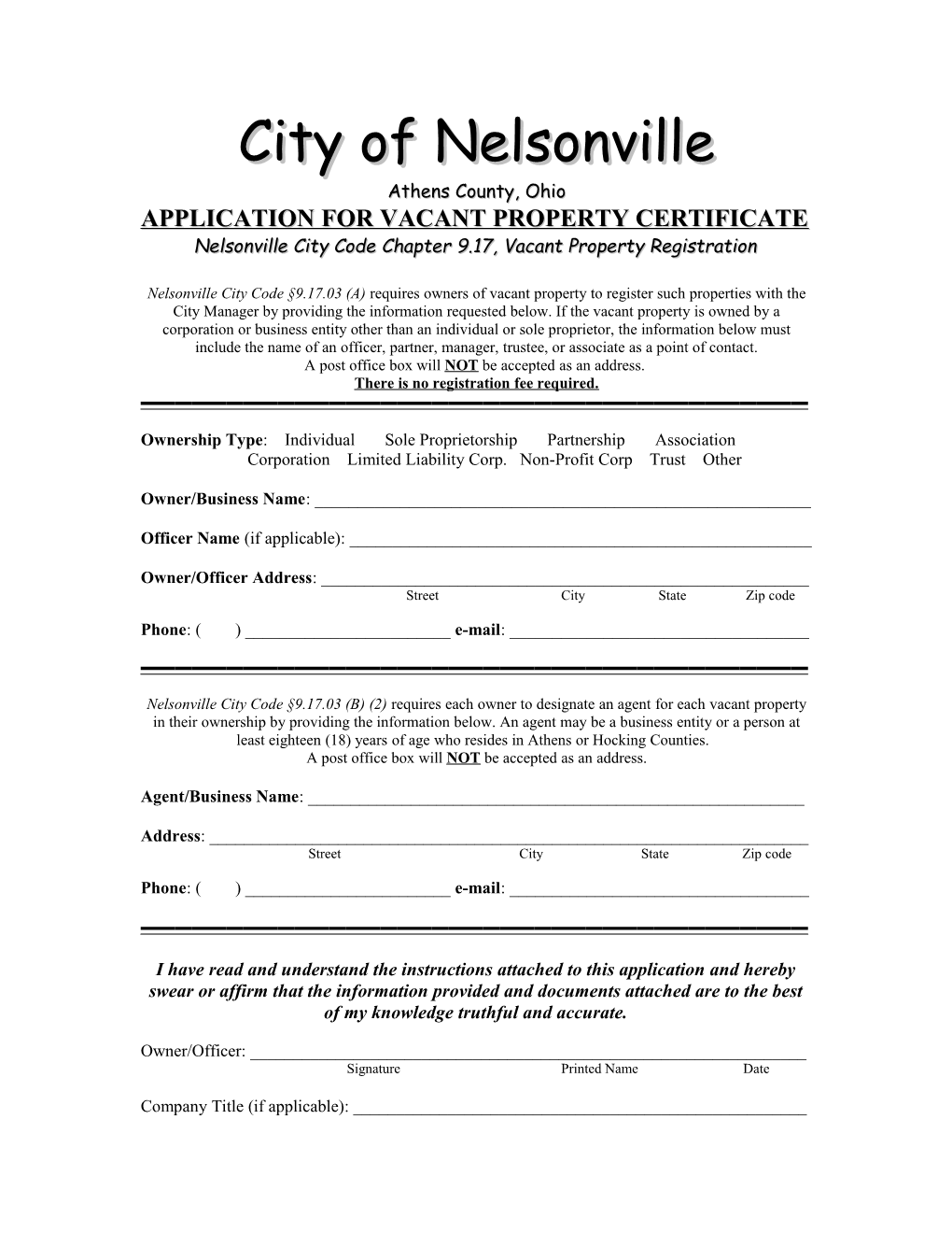 City of Nelsonville