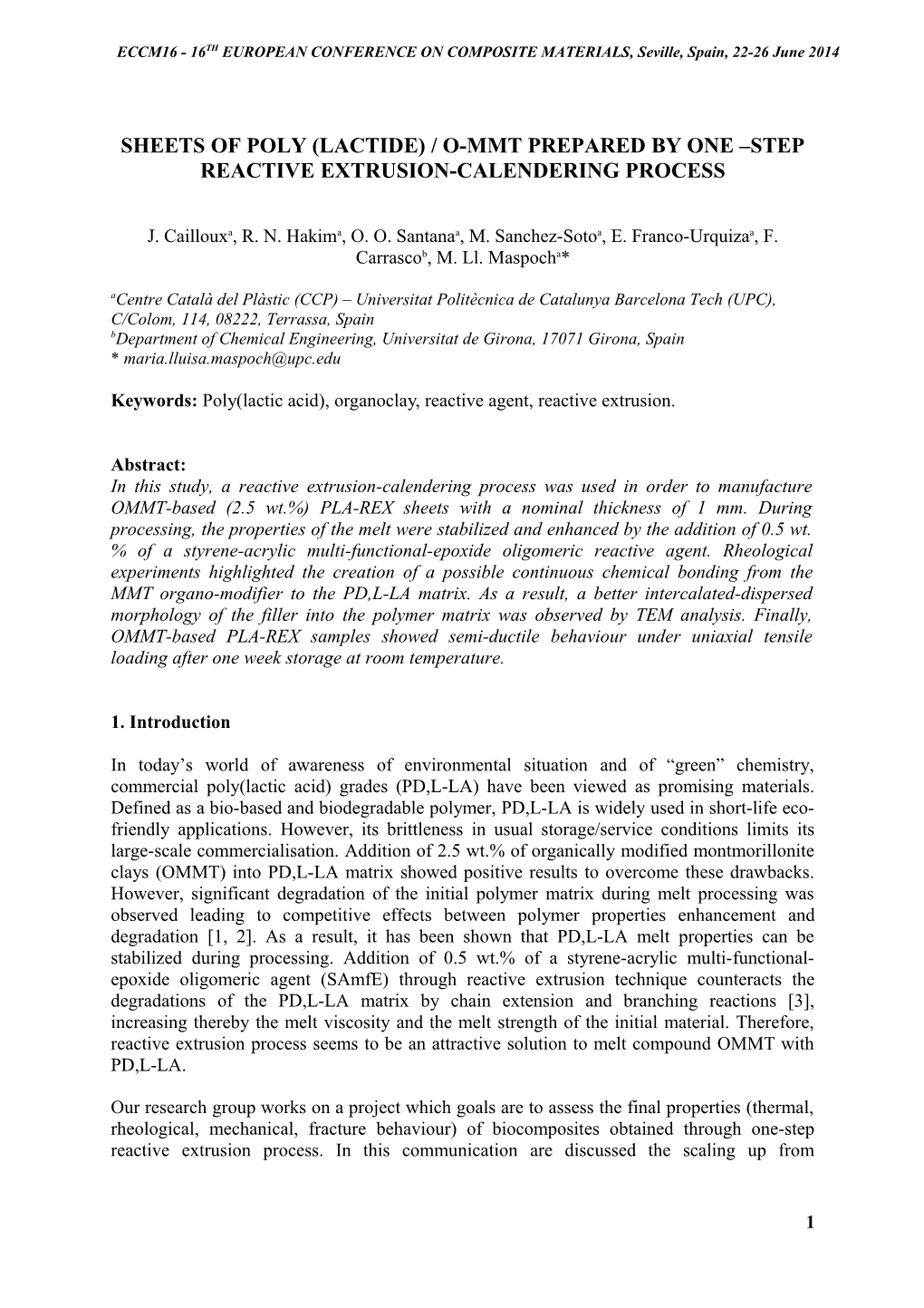 Optimization of Branched Poly(Lactic) Acid Nanocomposites Using Response Surface Methodology