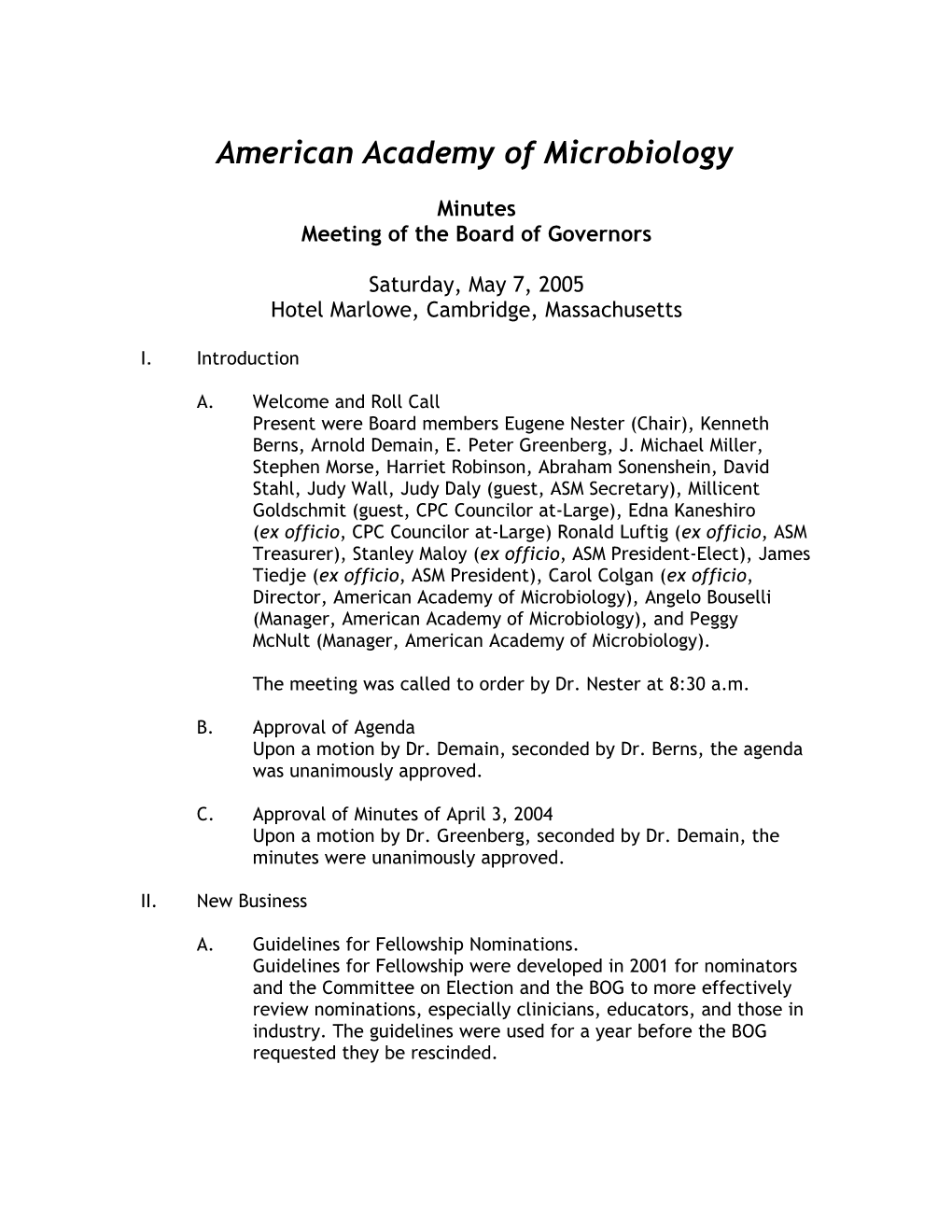 American Academy of Microbiology