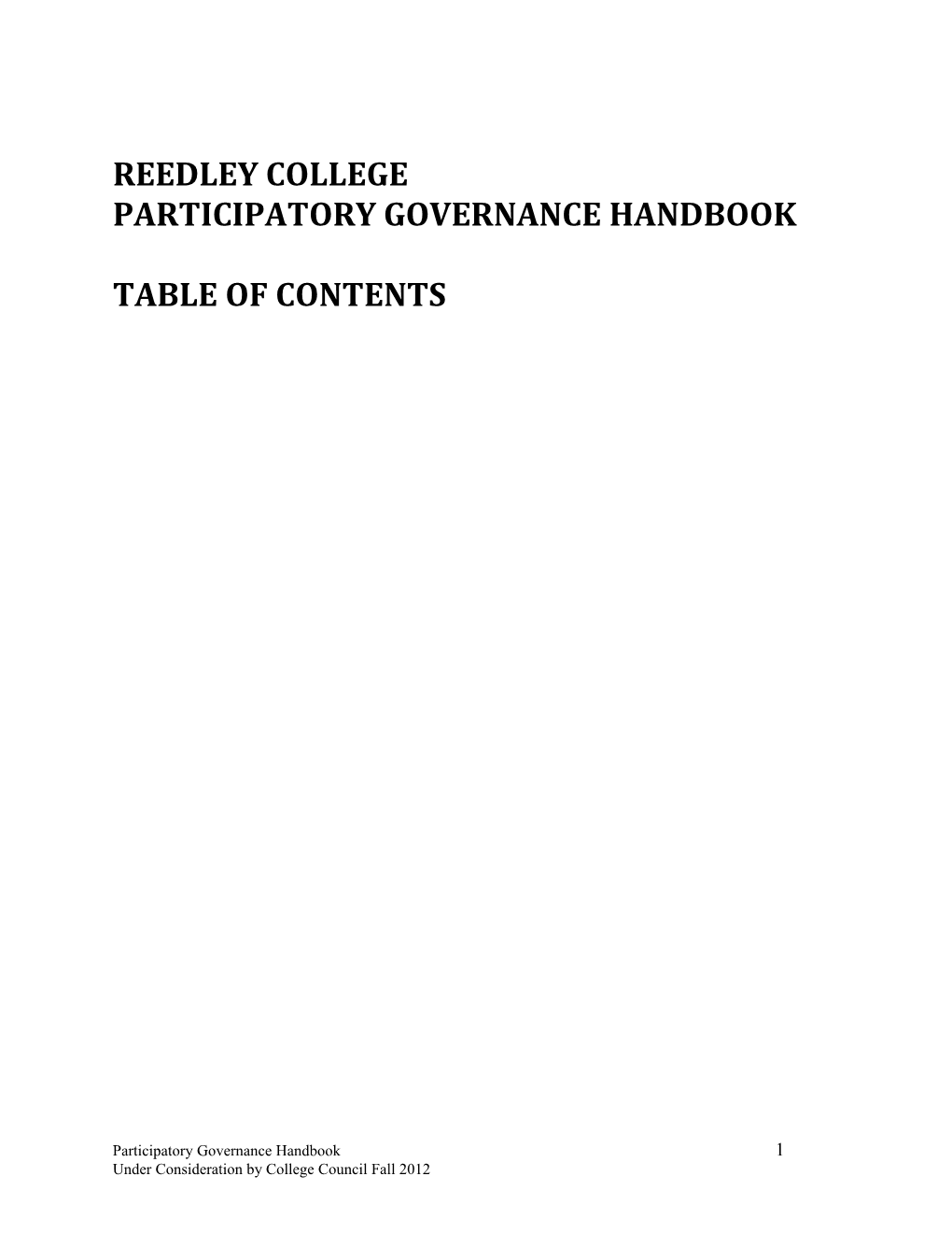 Participatory Governance Handbook