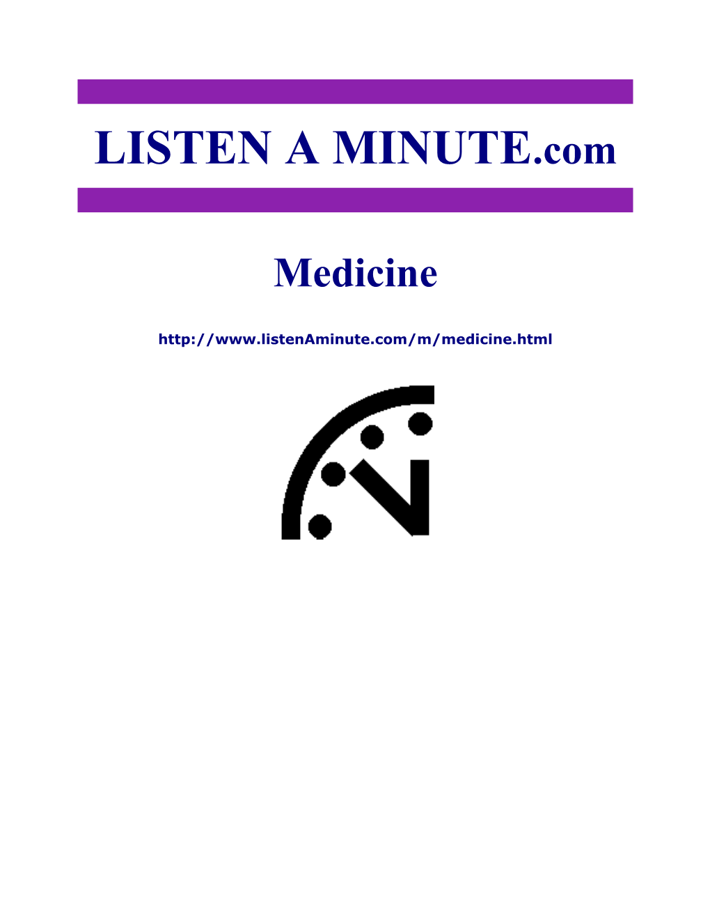 Listen a Minute.Com - ESL Listening - Medicine