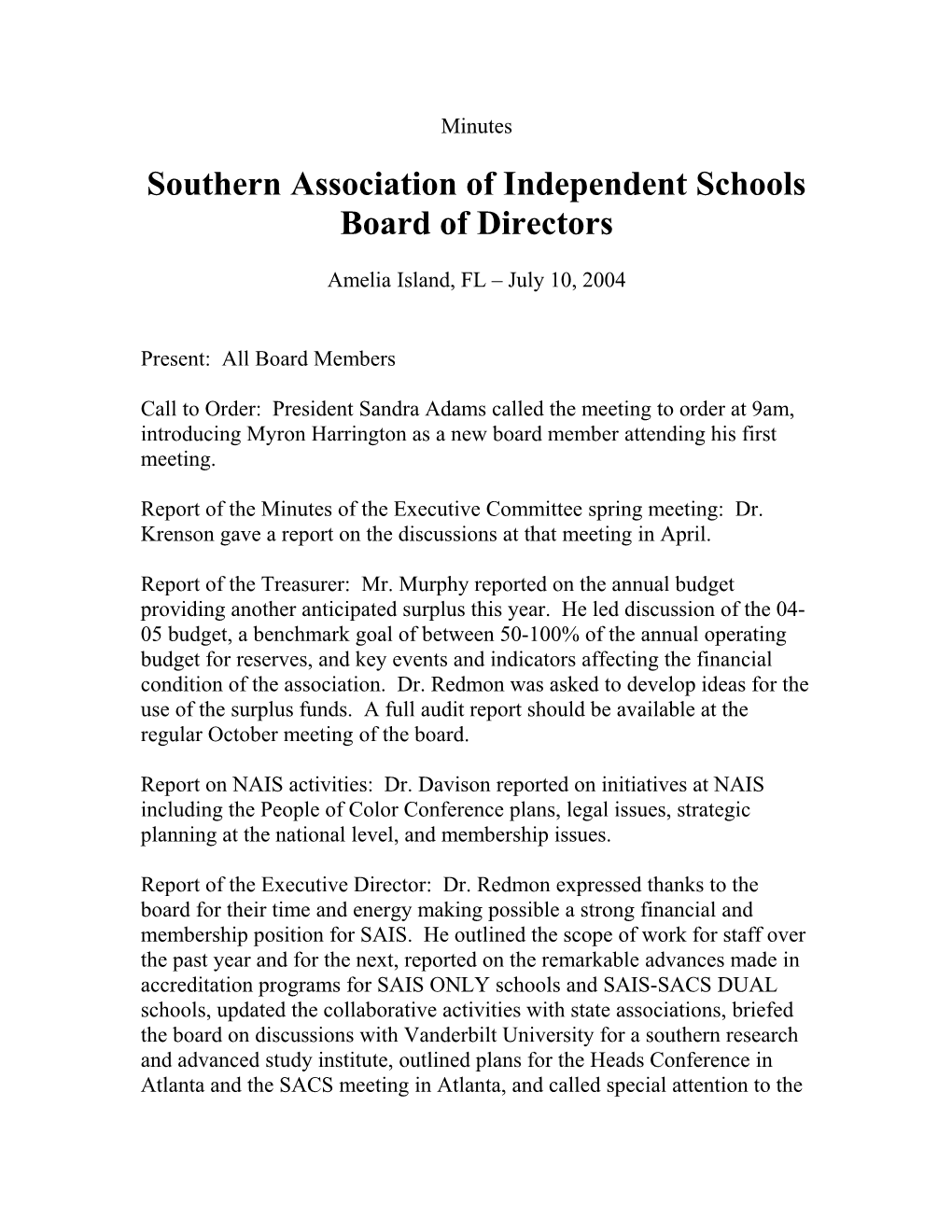 Southern Association of Independent Schools