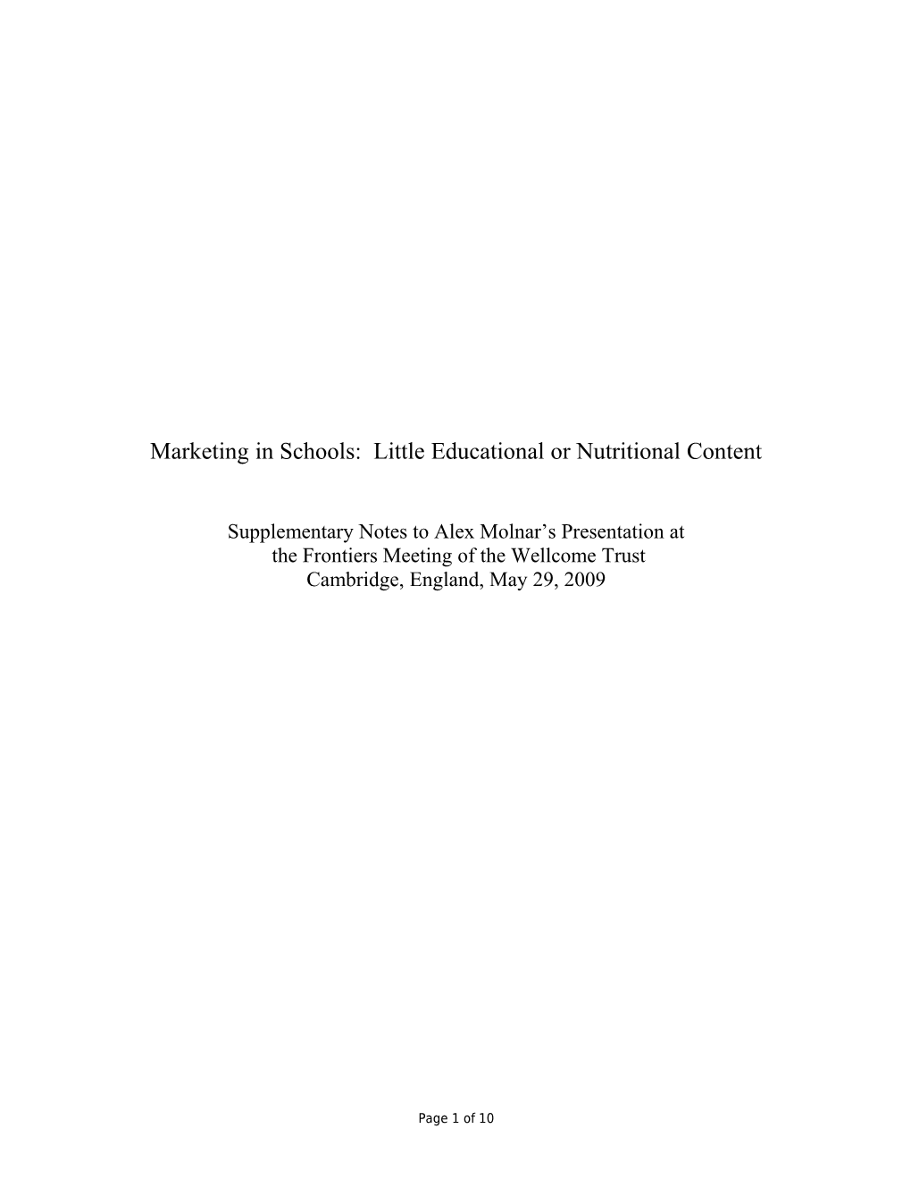 Why Are Marketers Interested in Schools